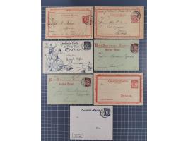 Dessau-Courier: 1896/1900, Partie mit sieben ungebrauchten und gebrauchten Ganzsachen, dabei u.a. P1 und P3 gebraucht, P6 und