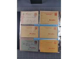 Dresden-Hansa: 1886/1900, Sammlung mit fast 160 Briefen, Karten und vielen ungebrauchten und gebrauchten Ganzsachen inkl. etw