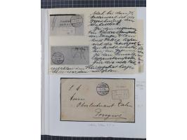 BAR- UND VORAUSFRANKIERUNGEN: spezialisierte Sammlung von 22 Belegen und einige Ausschnitten; verschiedene Typen und Besonder