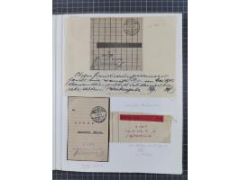 BAR- UND VORAUSFRANKIERUNGEN: spezialisierte Sammlung von 22 Belegen und einige Ausschnitten; verschiedene Typen und Besonder