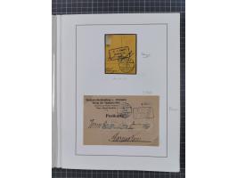 BAR- UND VORAUSFRANKIERUNGEN: spezialisierte Sammlung von 22 Belegen und einige Ausschnitten; verschiedene Typen und Besonder