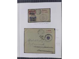 BAR- UND VORAUSFRANKIERUNGEN: spezialisierte Sammlung von 22 Belegen und einige Ausschnitten; verschiedene Typen und Besonder