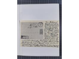 BAR- UND VORAUSFRANKIERUNGEN: spezialisierte Sammlung von 22 Belegen und einige Ausschnitten; verschiedene Typen und Besonder