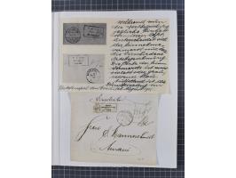 BAR- UND VORAUSFRANKIERUNGEN: spezialisierte Sammlung von 22 Belegen und einige Ausschnitten; verschiedene Typen und Besonder