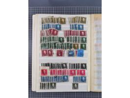 1850/1916 (ca.), Stempelsammlung auf losen Marken nach Orten geordnet, dazu Lombardei Venetien, Feldpost und Levante ungebrau