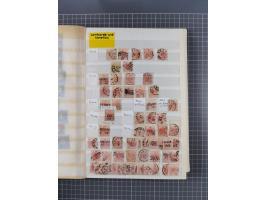 1850/1916 (ca.), Stempelsammlung auf losen Marken nach Orten geordnet, dazu Lombardei Venetien, Feldpost und Levante ungebrau