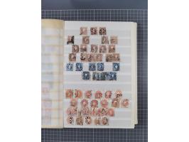 1850/1916 (ca.), Stempelsammlung auf losen Marken nach Orten geordnet, dazu Lombardei Venetien, Feldpost und Levante ungebrau