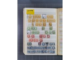 1850/1916 (ca.), Stempelsammlung auf losen Marken nach Orten geordnet, dazu Lombardei Venetien, Feldpost und Levante ungebrau