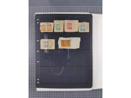 1850/1916 (ca.), Stempelsammlung auf losen Marken nach Orten geordnet, dazu Lombardei Venetien, Feldpost und Levante ungebrau