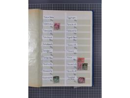 1850/1916 (ca.), Stempelsammlung auf losen Marken nach Orten geordnet, dazu Lombardei Venetien, Feldpost und Levante ungebrau