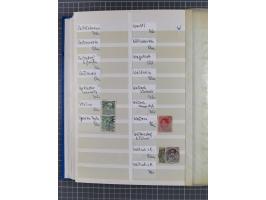 1850/1916 (ca.), Stempelsammlung auf losen Marken nach Orten geordnet, dazu Lombardei Venetien, Feldpost und Levante ungebrau