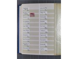 1850/1916 (ca.), Stempelsammlung auf losen Marken nach Orten geordnet, dazu Lombardei Venetien, Feldpost und Levante ungebrau