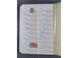 1850/1916 (ca.), Stempelsammlung auf losen Marken nach Orten geordnet, dazu Lombardei Venetien, Feldpost und Levante ungebrau