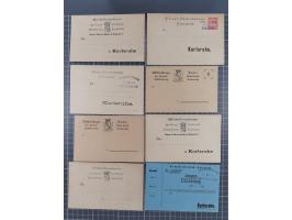 Karlsruhe, Partie mit 17 ungebrauchten/gebrauchten Ganzsachen und Postkarten-Formulare diverser Anstalten und Privat-Brief-Ve