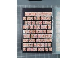 1850/1958 (ca.), reichhaltiger ungebrauchter und gestempelter Doubletten-Bestand, mit einigen Briefen, die erste Ausgabe mit 