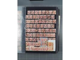 1850/1958 (ca.), reichhaltiger ungebrauchter und gestempelter Doubletten-Bestand, mit einigen Briefen, die erste Ausgabe mit 