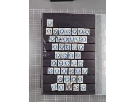 1850/1958 (ca.), reichhaltiger ungebrauchter und gestempelter Doubletten-Bestand, mit einigen Briefen, die erste Ausgabe mit 