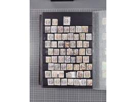 1850/1958 (ca.), reichhaltiger ungebrauchter und gestempelter Doubletten-Bestand, mit einigen Briefen, die erste Ausgabe mit 