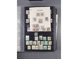 1850/1958 (ca.), reichhaltiger ungebrauchter und gestempelter Doubletten-Bestand, mit einigen Briefen, die erste Ausgabe mit 