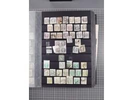 1850/1958 (ca.), reichhaltiger ungebrauchter und gestempelter Doubletten-Bestand, mit einigen Briefen, die erste Ausgabe mit 