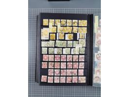 1850/1958 (ca.), reichhaltiger ungebrauchter und gestempelter Doubletten-Bestand, mit einigen Briefen, die erste Ausgabe mit 