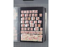 1850/1958 (ca.), reichhaltiger ungebrauchter und gestempelter Doubletten-Bestand, mit einigen Briefen, die erste Ausgabe mit 