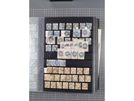 1850/1958 (ca.), reichhaltiger ungebrauchter und gestempelter Doubletten-Bestand, mit einigen Briefen, die erste Ausgabe mit 