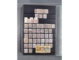 1850/1958 (ca.), reichhaltiger ungebrauchter und gestempelter Doubletten-Bestand, mit einigen Briefen, die erste Ausgabe mit 