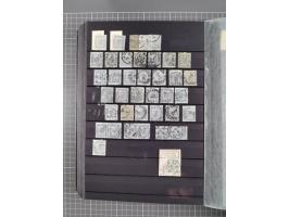 1850/1958 (ca.), reichhaltiger ungebrauchter und gestempelter Doubletten-Bestand, mit einigen Briefen, die erste Ausgabe mit 