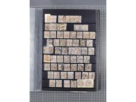 1850/1958 (ca.), reichhaltiger ungebrauchter und gestempelter Doubletten-Bestand, mit einigen Briefen, die erste Ausgabe mit 