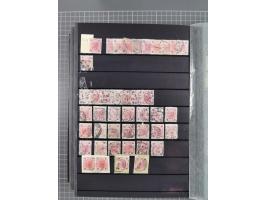 1850/1958 (ca.), reichhaltiger ungebrauchter und gestempelter Doubletten-Bestand, mit einigen Briefen, die erste Ausgabe mit 