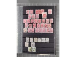 1850/1958 (ca.), reichhaltiger ungebrauchter und gestempelter Doubletten-Bestand, mit einigen Briefen, die erste Ausgabe mit 