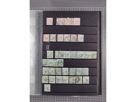 1850/1958 (ca.), reichhaltiger ungebrauchter und gestempelter Doubletten-Bestand, mit einigen Briefen, die erste Ausgabe mit 