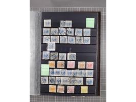 1850/1958 (ca.), reichhaltiger ungebrauchter und gestempelter Doubletten-Bestand, mit einigen Briefen, die erste Ausgabe mit 