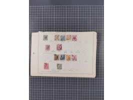 1850/1958 (ca.), reichhaltiger ungebrauchter und gestempelter Doubletten-Bestand, mit einigen Briefen, die erste Ausgabe mit 