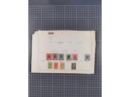 1850/1958 (ca.), reichhaltiger ungebrauchter und gestempelter Doubletten-Bestand, mit einigen Briefen, die erste Ausgabe mit 