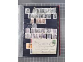 1850/1958 (ca.), reichhaltiger ungebrauchter und gestempelter Doubletten-Bestand, mit einigen Briefen, die erste Ausgabe mit 