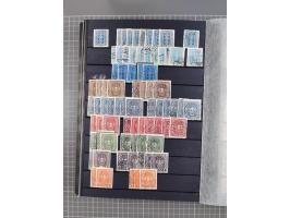 1850/1958 (ca.), reichhaltiger ungebrauchter und gestempelter Doubletten-Bestand, mit einigen Briefen, die erste Ausgabe mit 