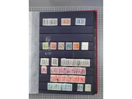 1850/1958 (ca.), reichhaltiger ungebrauchter und gestempelter Doubletten-Bestand, mit einigen Briefen, die erste Ausgabe mit 