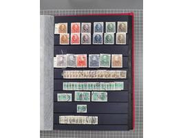 1850/1958 (ca.), reichhaltiger ungebrauchter und gestempelter Doubletten-Bestand, mit einigen Briefen, die erste Ausgabe mit 