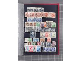 1850/1958 (ca.), reichhaltiger ungebrauchter und gestempelter Doubletten-Bestand, mit einigen Briefen, die erste Ausgabe mit 