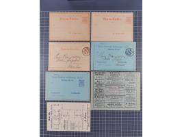 Lübeck-Hansa: 1897/1900, Partie mit sechs ungebrauchten und gebrauchten Ganzsachen (ohne Text). Dabei u.a. PU1 ungebraucht (K