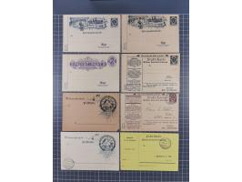 Mülheim-Privat-Briefe-Beförerung: 1896/1900, Partie mit acht ungebrauchten Ganzsachen und einer Paket-Adresse inkl. 3x mit Bl