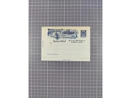 Mülheim-Privat-Briefe-Beförerung: 1896/1900, Partie mit acht ungebrauchten Ganzsachen und einer Paket-Adresse inkl. 3x mit Bl