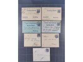 Nürnberg-Courier: 1895/1900, Partie mit 21 Briefen, Karten und ungebrauchten/gebrauchten Ganzsachen. Dabei u.a. Ganzsachenkar