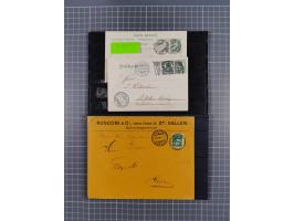 RASIERKLINGEN-STEMPEL: Umfangreiche Sammlung, sauber nach Orten Aarau bis Zürich zusammengetragen, dabei über 220 Briefe und 