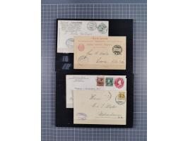 RASIERKLINGEN-STEMPEL: Umfangreiche Sammlung, sauber nach Orten Aarau bis Zürich zusammengetragen, dabei über 220 Briefe und 