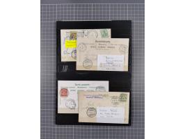 RASIERKLINGEN-STEMPEL: Umfangreiche Sammlung, sauber nach Orten Aarau bis Zürich zusammengetragen, dabei über 220 Briefe und 