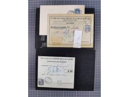 RASIERKLINGEN-STEMPEL: Umfangreiche Sammlung, sauber nach Orten Aarau bis Zürich zusammengetragen, dabei über 220 Briefe und 