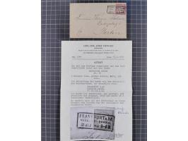 1872/74 (ca.), 16 frankierte Briefe/KarteGanzsache, dabei Auslandsbriefe, 'Muster ohne Wert', GAA, etc. 6 Atteste/Befund. Daz
